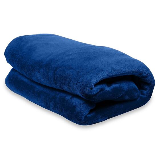 Плед флисовый SUPER SOFT COMFORT TRAVEL, тёмно-синий-2
