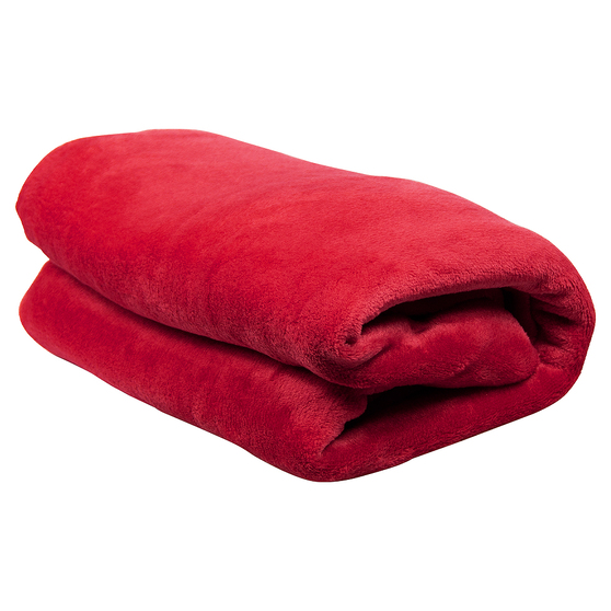 Плед флисовый SUPER SOFT COMFORT TRAVEL, красный-4