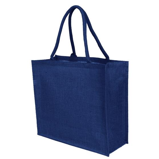 Сумка из джута Caravan Jute, тёмно-синяя-1