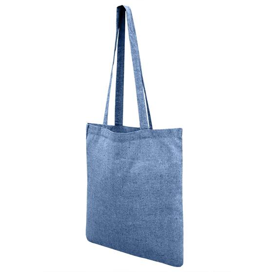 Сумка для покупок Caravan Recycled Melange 140 г/м², синяя-2