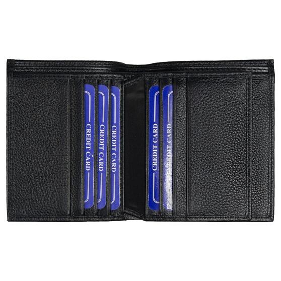 Кошелек с картхолдером Leather Plain, чёрный-2