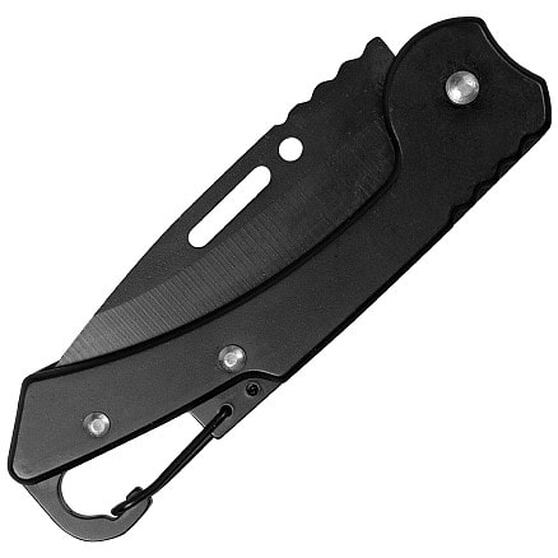 Брелок-нож карманный с карабином Tools Blackburn, черный-2
