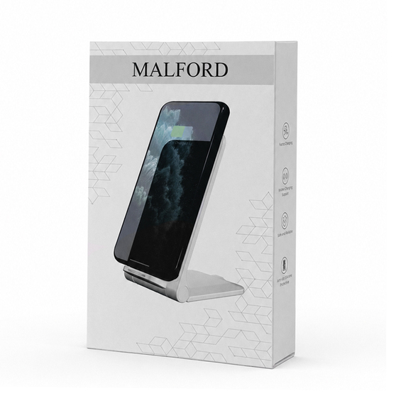 Беспроводное складное зарядное устройство Malford 15W, черный-2
