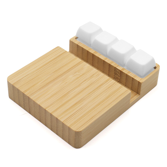 Беспроводное зарядное устройство ClickPad (10W) в виде подставки для телефона, с клавишами анти-стресс, белый-1