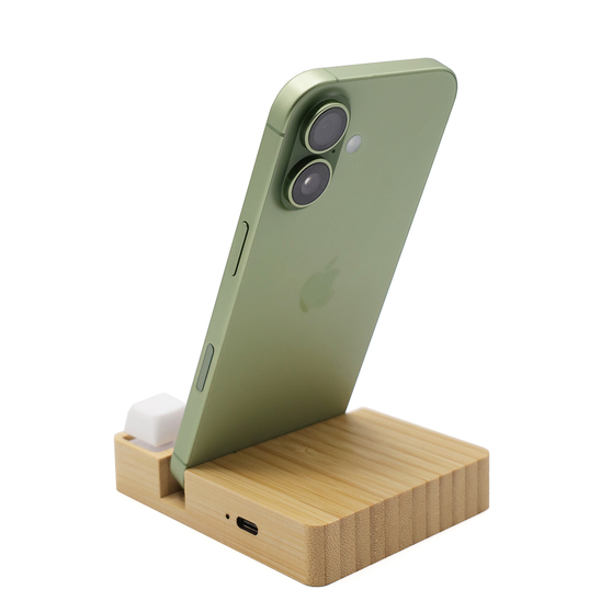 Беспроводное зарядное устройство ClickPad (10W) в виде подставки для телефона, с клавишами анти-стресс, белый-3