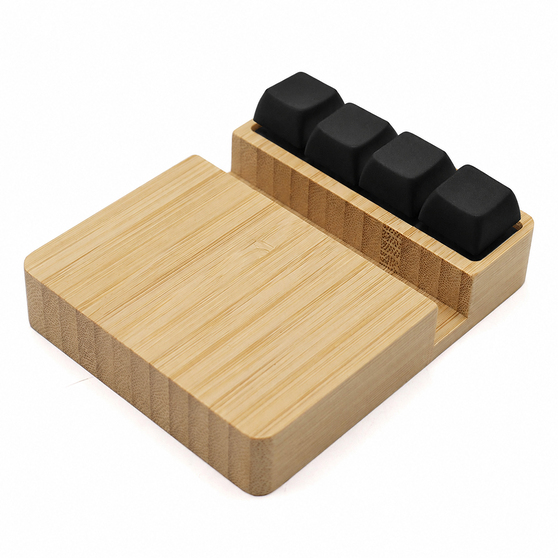 Беспроводное зарядное устройство ClickPad (10W) в виде подставки для телефона, с клавишами анти-стресс, черный-1