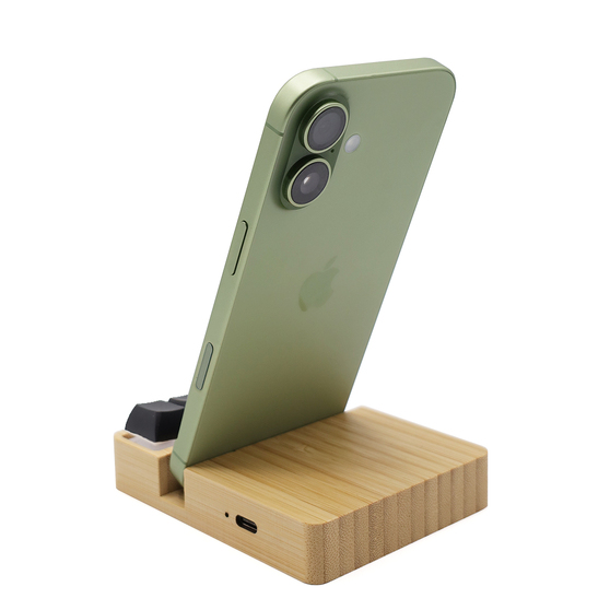 Беспроводное зарядное устройство ClickPad (10W) в виде подставки для телефона, с клавишами анти-стресс, черный-3