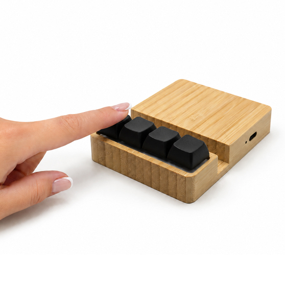 Беспроводное зарядное устройство ClickPad (10W) в виде подставки для телефона, с клавишами анти-стресс, черный-4