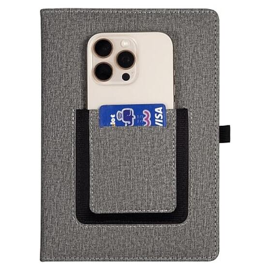Ежедневник Smart Wallet Cambric A5, серый, недатированный, в твердой обложке с поролоном-1