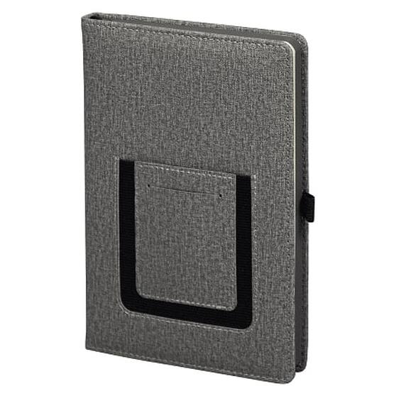 Ежедневник Smart Wallet Cambric A5, серый, недатированный, в твердой обложке с поролоном-2