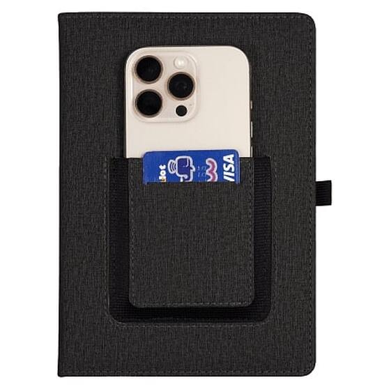 Ежедневник Smart Wallet Cambric A5, черный, недатированный, в твердой обложке с поролоном-1