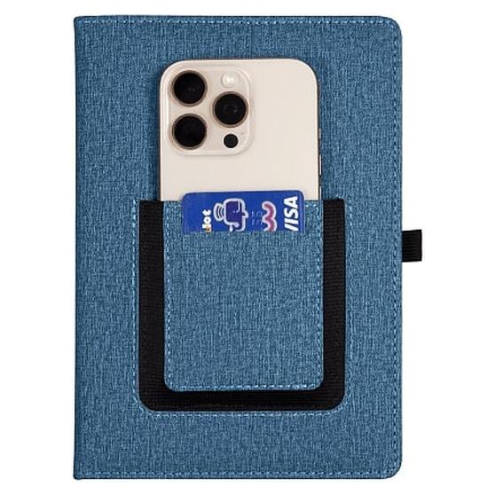 Ежедневник Smart Wallet Cambric A5, синий, недатированный, в твердой обложке с поролоном-1