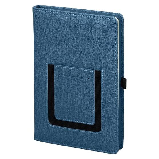 Ежедневник Smart Wallet Cambric A5, синий, недатированный, в твердой обложке с поролоном-2