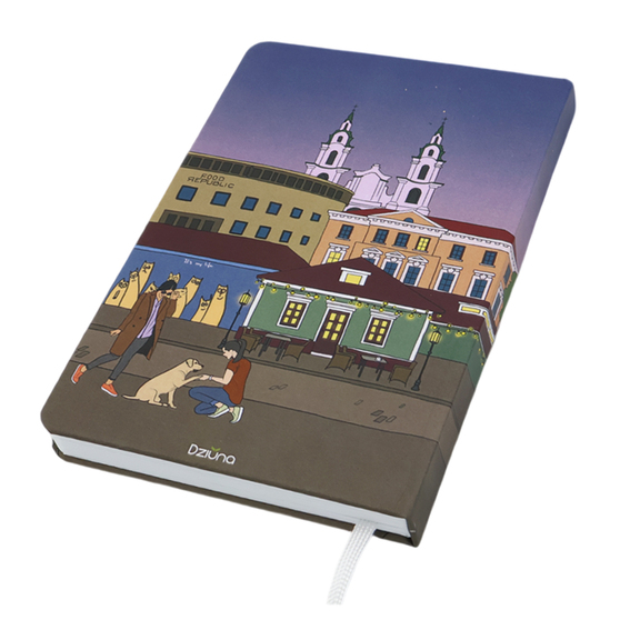 Записная книжка A5 Dziuna Зыбицкая в клетку 15 x 21 см-1