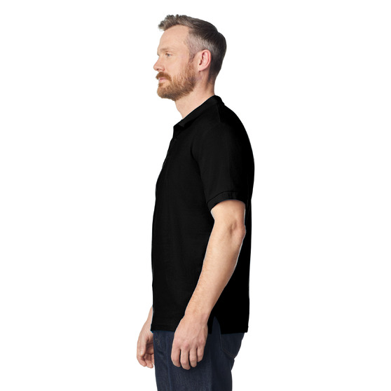 Футболка поло PREMIUM COTTON ADULT DOUBLE PIQUE, ЧЕРНЫЙ S-3