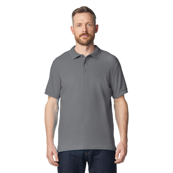 Футболка поло PREMIUM COTTON ADULT DOUBLE PIQUE, ГРАФИТОВЫЙ S-2