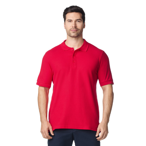 Футболка поло PREMIUM COTTON ADULT DOUBLE PIQUE, КРАСНЫЙ S-2