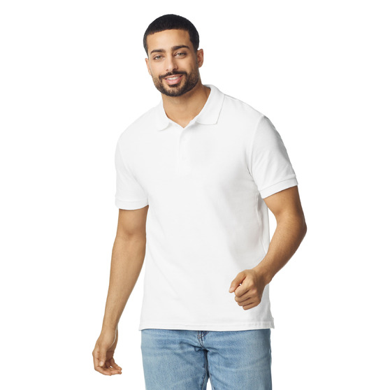 Футболка поло PREMIUM COTTON ADULT DOUBLE PIQUE, БЕЛЫЙ S-3