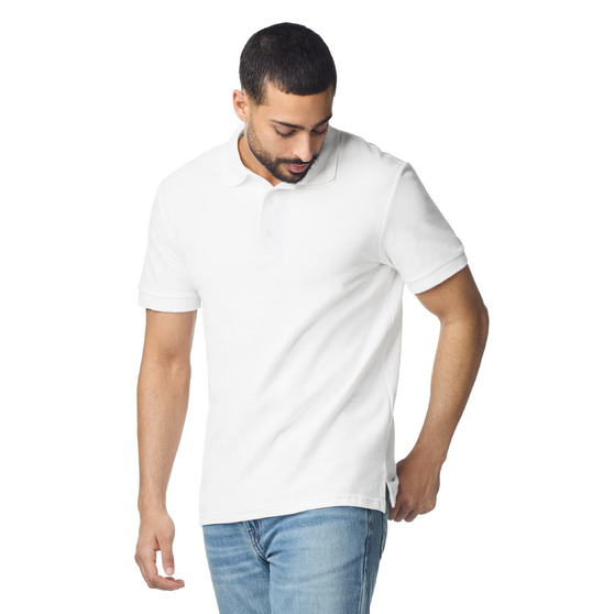 Футболка поло PREMIUM COTTON ADULT DOUBLE PIQUE, БЕЛЫЙ S-4