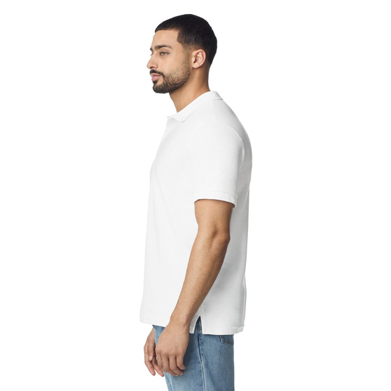 Футболка поло PREMIUM COTTON ADULT DOUBLE PIQUE, БЕЛЫЙ S-5