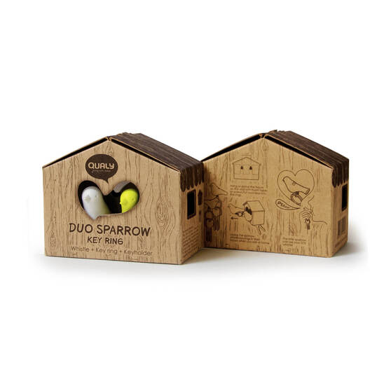 Держатель и брелок для ключей Duo Sparrow, белый-2