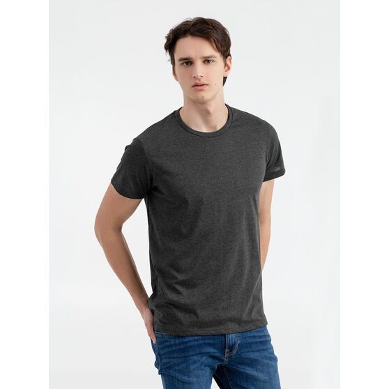 Футболка мужская Regent Fit 150, черный меланж-2