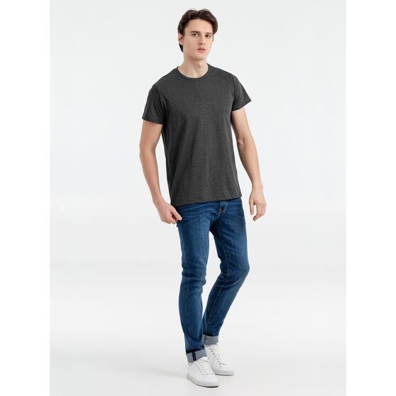 Футболка мужская Regent Fit 150, черный меланж-4
