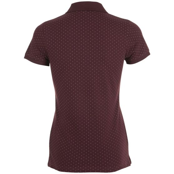 Рубашка поло женская Brandy Women, бордовая с белым-2