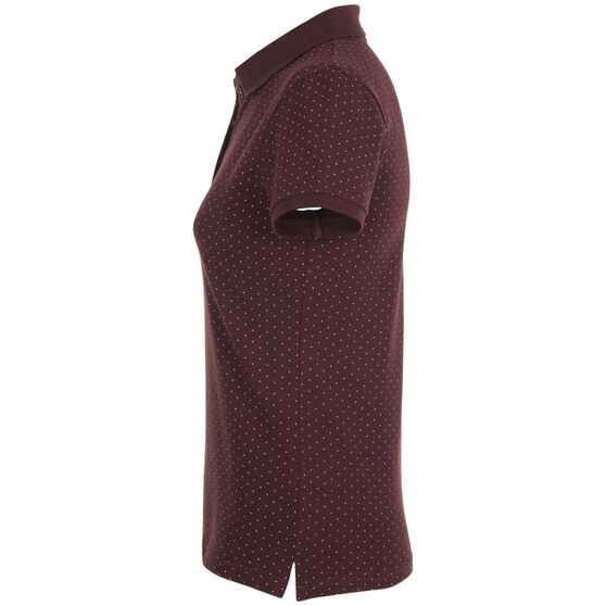 Рубашка поло женская Brandy Women, бордовая с белым-3
