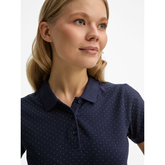 Рубашка поло женская Brandy Women, темно-синяя с белым-6
