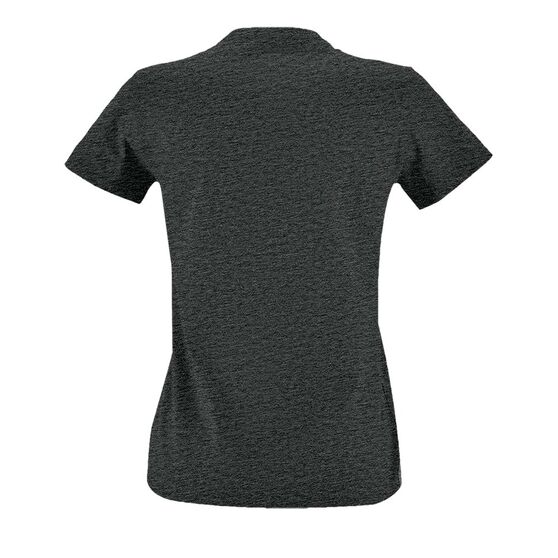 Футболка женская Imperial Fit Women, черный меланж-2