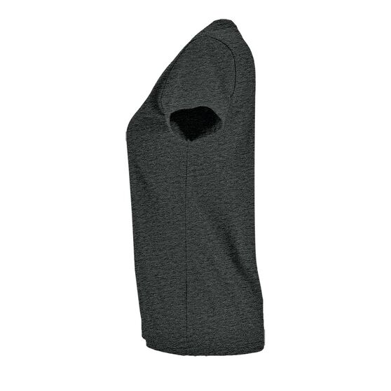 Футболка женская Imperial Fit Women, черный меланж-3