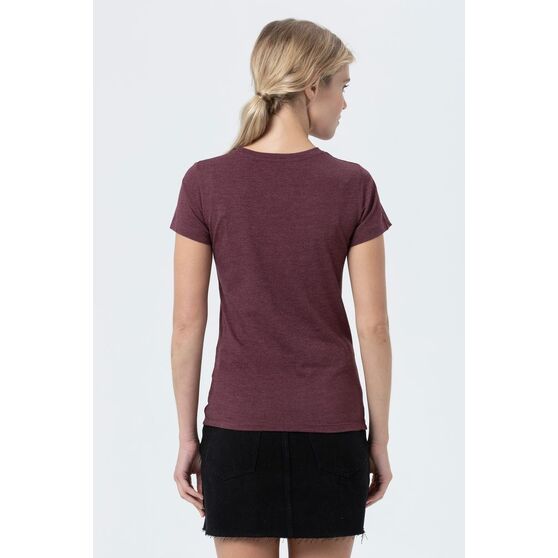 Футболка женская Regent Fit Women, бордовый меланж-5