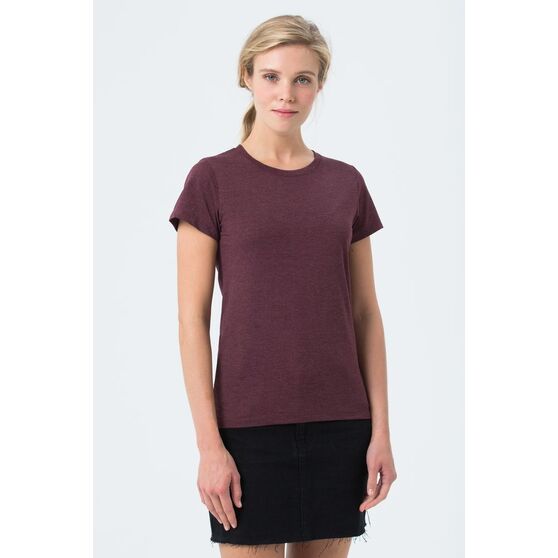 Футболка женская Regent Fit Women, бордовый меланж-4
