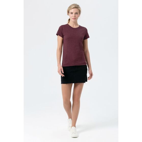 Футболка женская Regent Fit Women, бордовый меланж-7