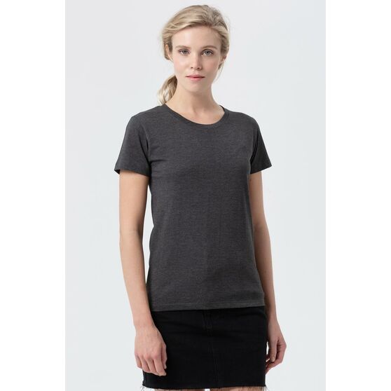 Футболка женская Regent Fit Women, черный меланж-4