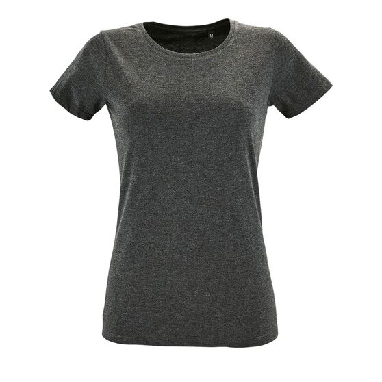 Футболка женская Regent Fit Women, черный меланж-1
