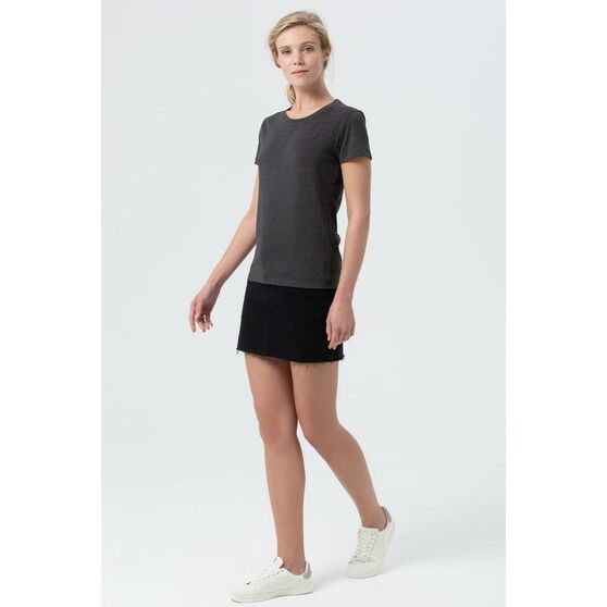 Футболка женская Regent Fit Women, черный меланж-7