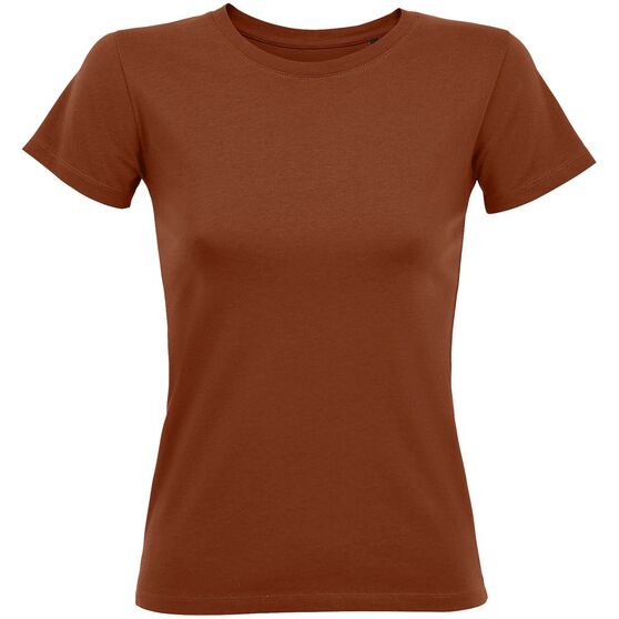 Футболка женская Regent Fit Women, коричневая (терракотовая)-1