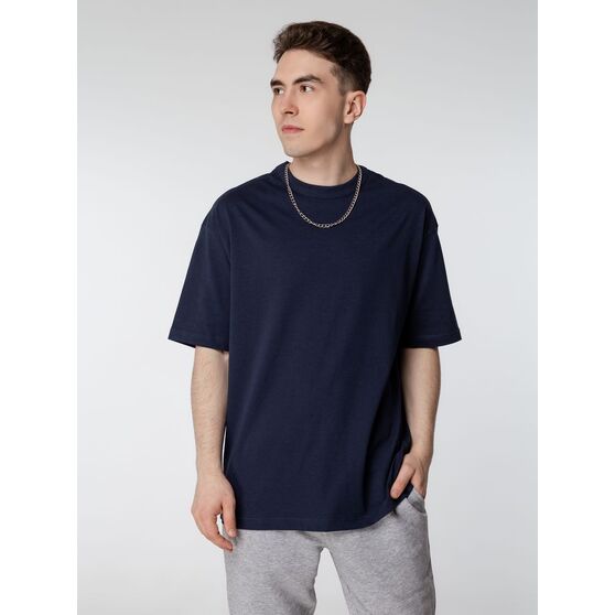 Футболка оверсайз мужская Boxy Men, синяя (джинс)-4