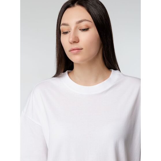 Футболка оверсайз женская Boxy Women, бежевая (льняная)-5