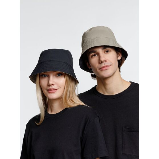 Панама Nylon двусторонняя, черная с хаки-7