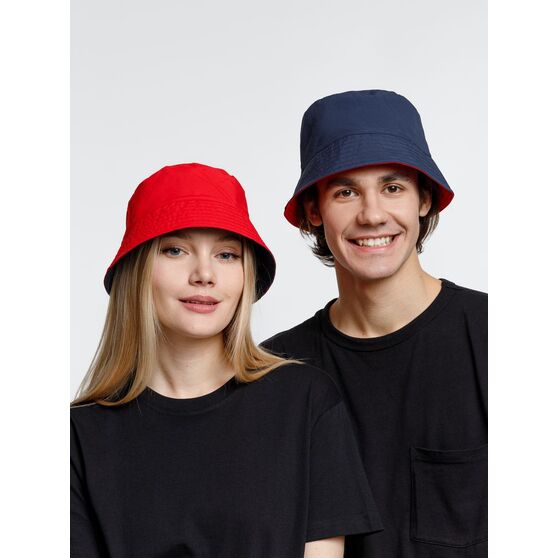 Панама Nylon двусторонняя, темно-синяя с красным-7