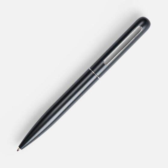 Ручка шариковая Scribo, матовая черная-2