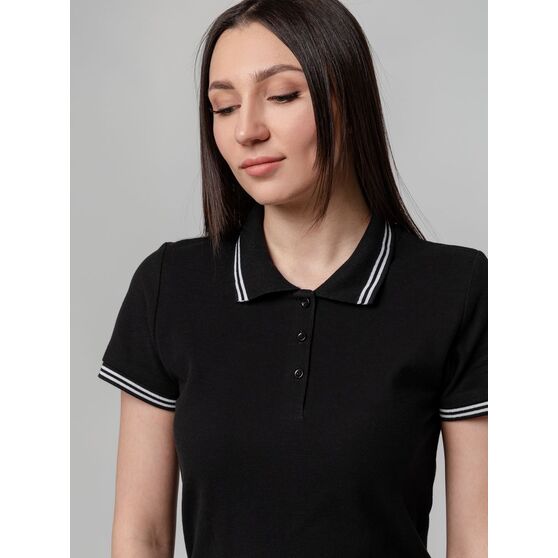 Рубашка поло женская Virma Stripes Lady, черная-9