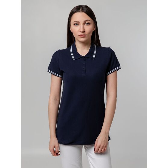 Рубашка поло женская Virma Stripes Lady, темно-синяя-6