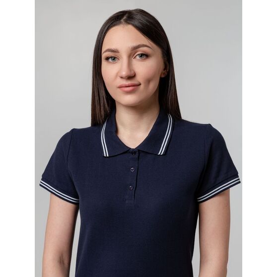 Рубашка поло женская Virma Stripes Lady, темно-синяя-8