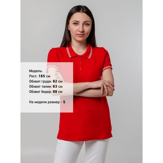 Рубашка поло женская Virma Stripes Lady, красная-5