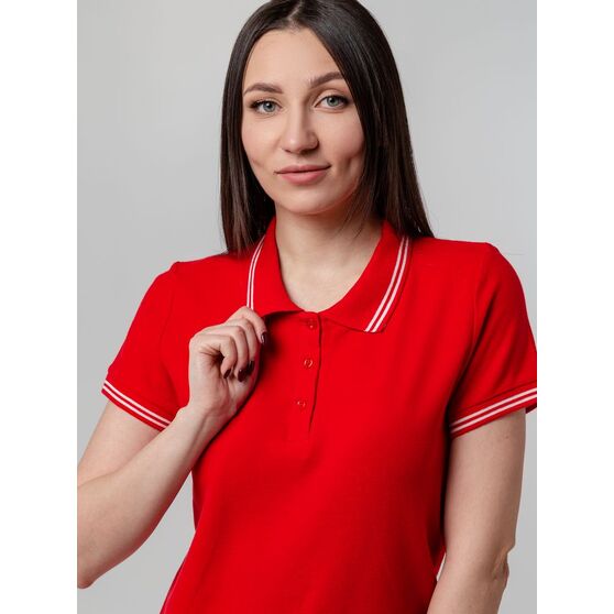 Рубашка поло женская Virma Stripes Lady, красная-9