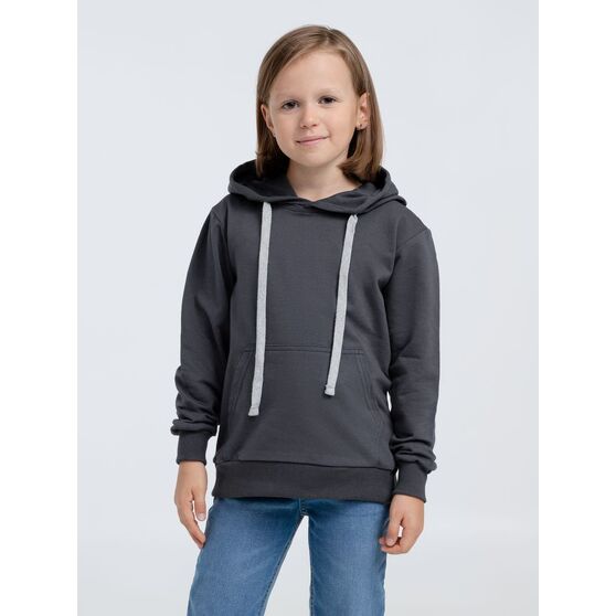 Толстовка с капюшоном детская Kirenga Kids, темно-серая (графит)-3